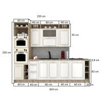 Bucatarie LEEA ART FRONT MDF PORTAL 300A K002 / decor 227